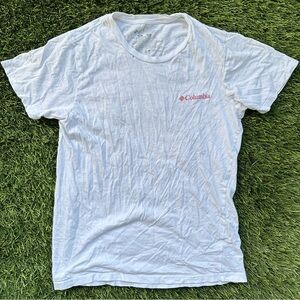 Columbia White Short Sleeve Tee Casual Cotton